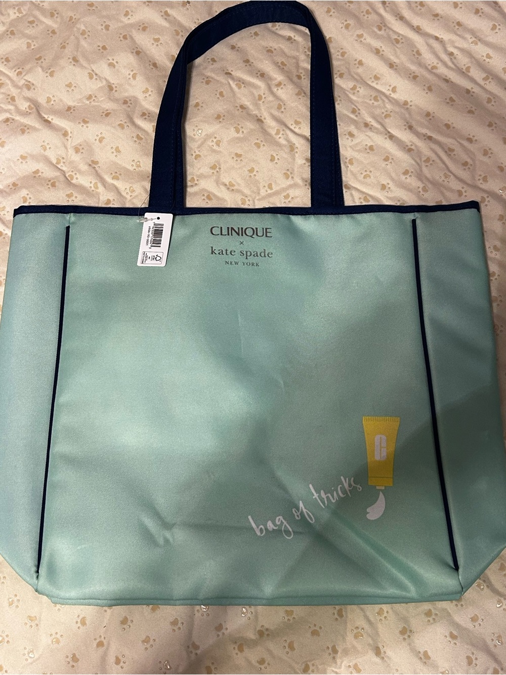 Clinique and Kate Spade Mint Green Tote Bag